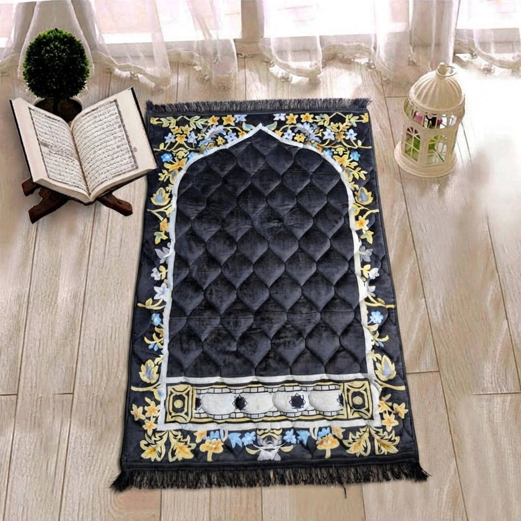 The Velvet Honeycomb Quilted Janamaz prayermat