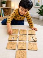 Wooden Number Learning Puzzle Set for Kids – Numbers 1 to 10