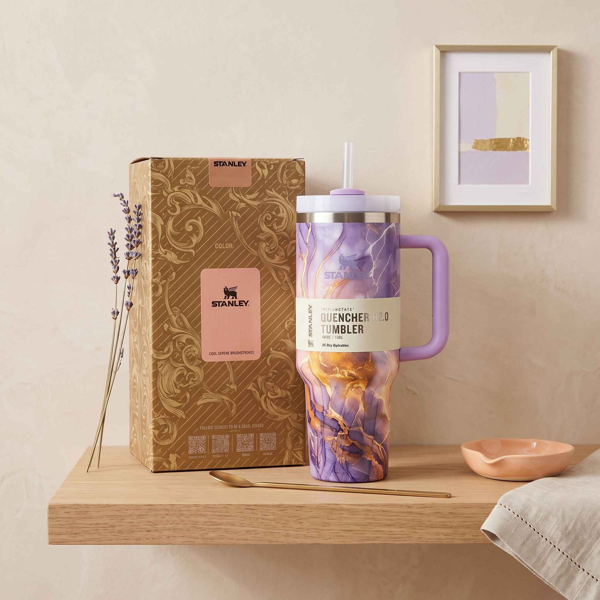 Stanley 40oz Stainless Steel Tumbler - Peach Marble
