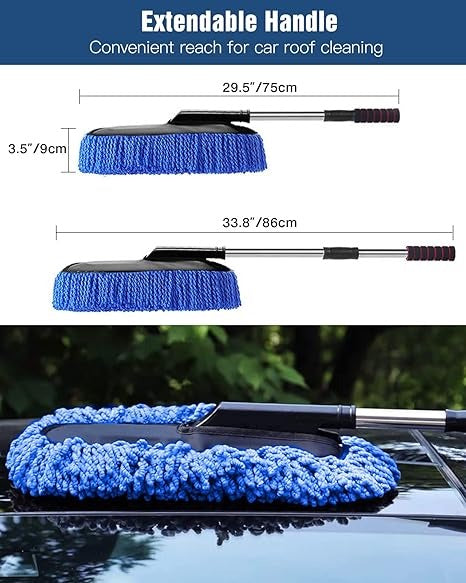Microfiber Car Duster with Extendable Handle – Scratch-Free Auto Cleaner