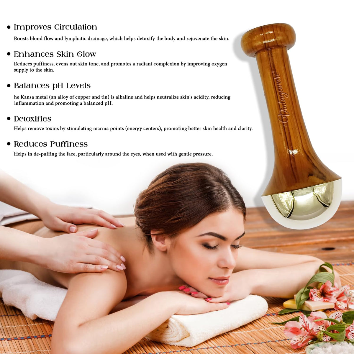 Kansa Wand Face and Foot Massager