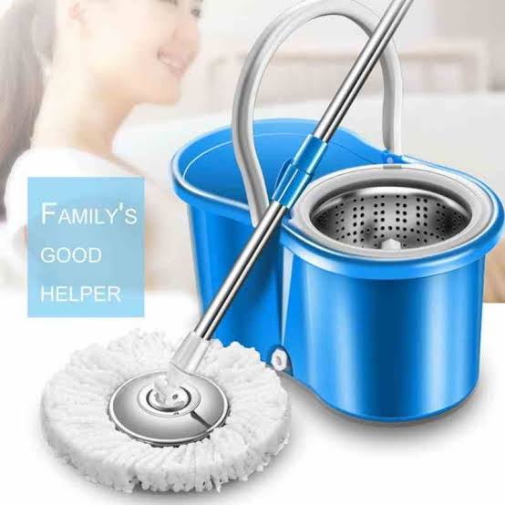 360 Rotating Spin Mop with Steel Bucket & Extra Refill