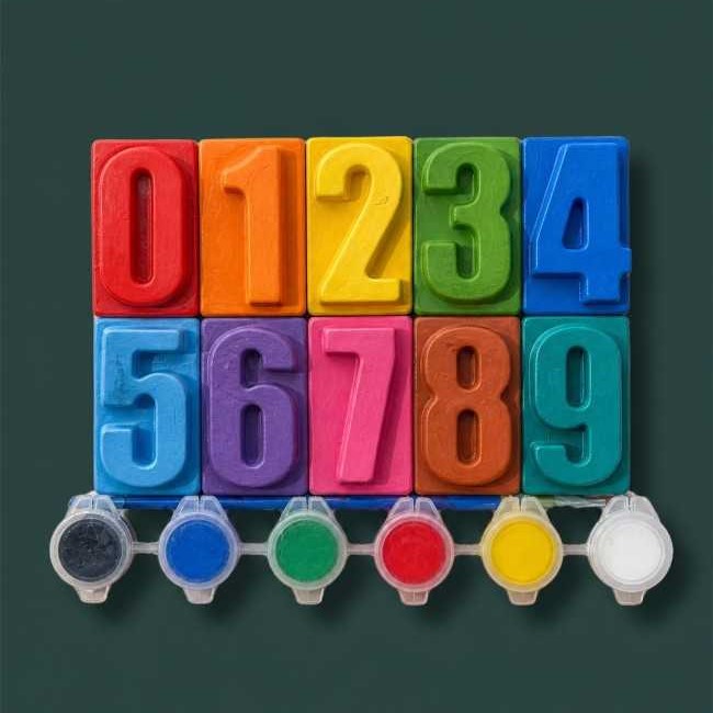 DIY 3D Plaster Painting Kit for Kids – Numbers & Shapes Art Set