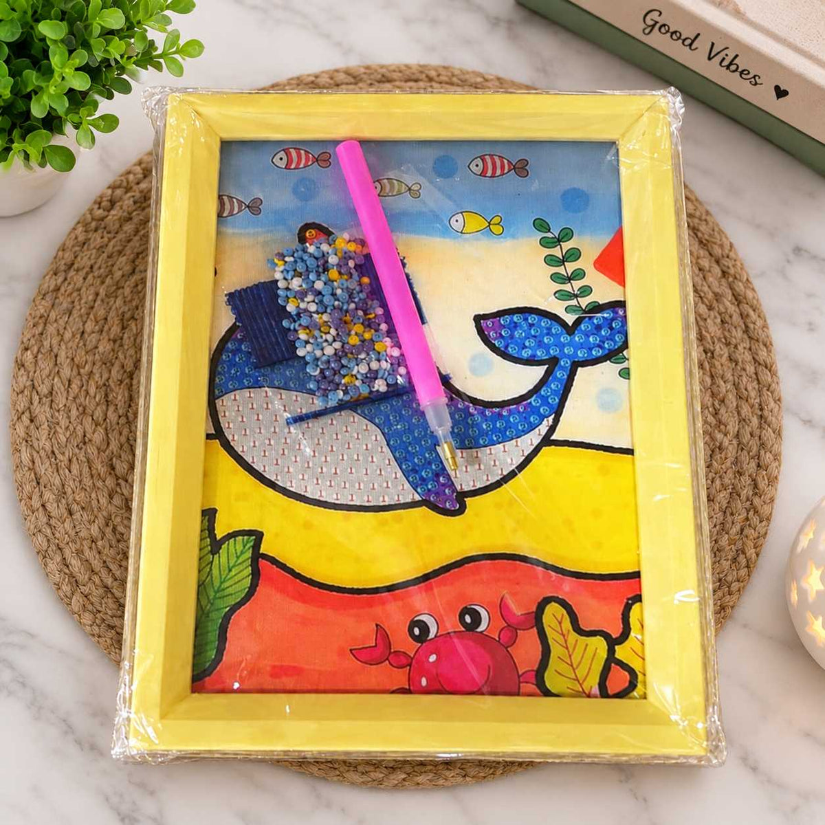 Diamond Painting Kit for Kids with Frame – DIY Art & Craft Set