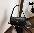 Elegant Ladies Handbag with Cherry Charm
