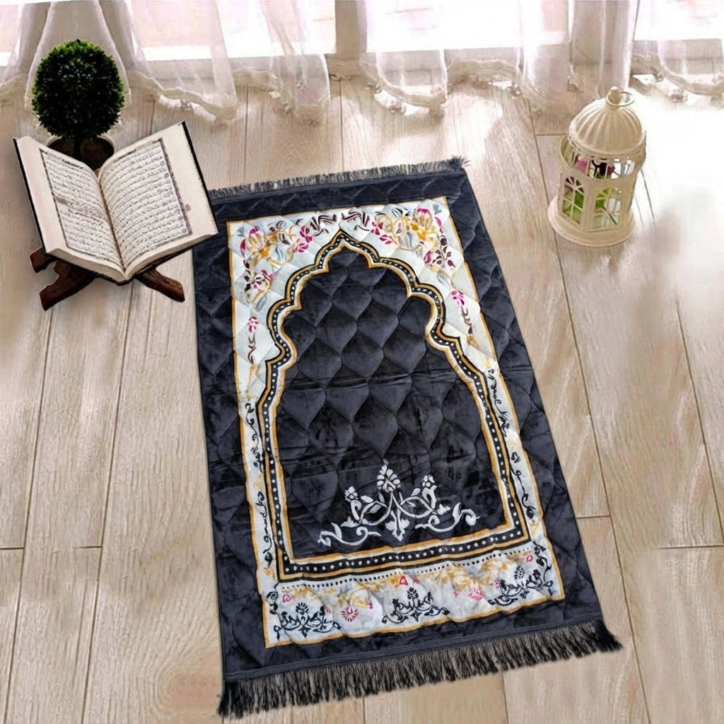 The Velvet Honeycomb Quilted Janamaz prayermat