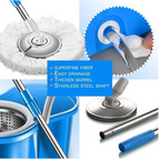 360 Rotating Spin Mop with Steel Bucket & Extra Refill