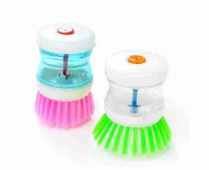 Self Dispensing Soap Dish Brush for Kitchen Cleaning