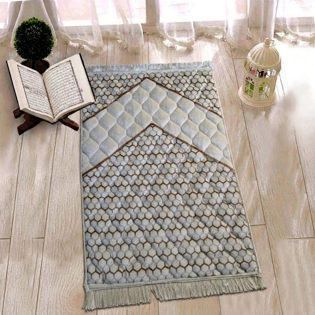 The Velvet Honeycomb Quilted Janamaz prayermat