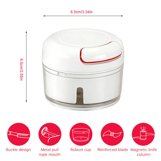 Mini Hand-Power Food Chopper & Meat Grinder