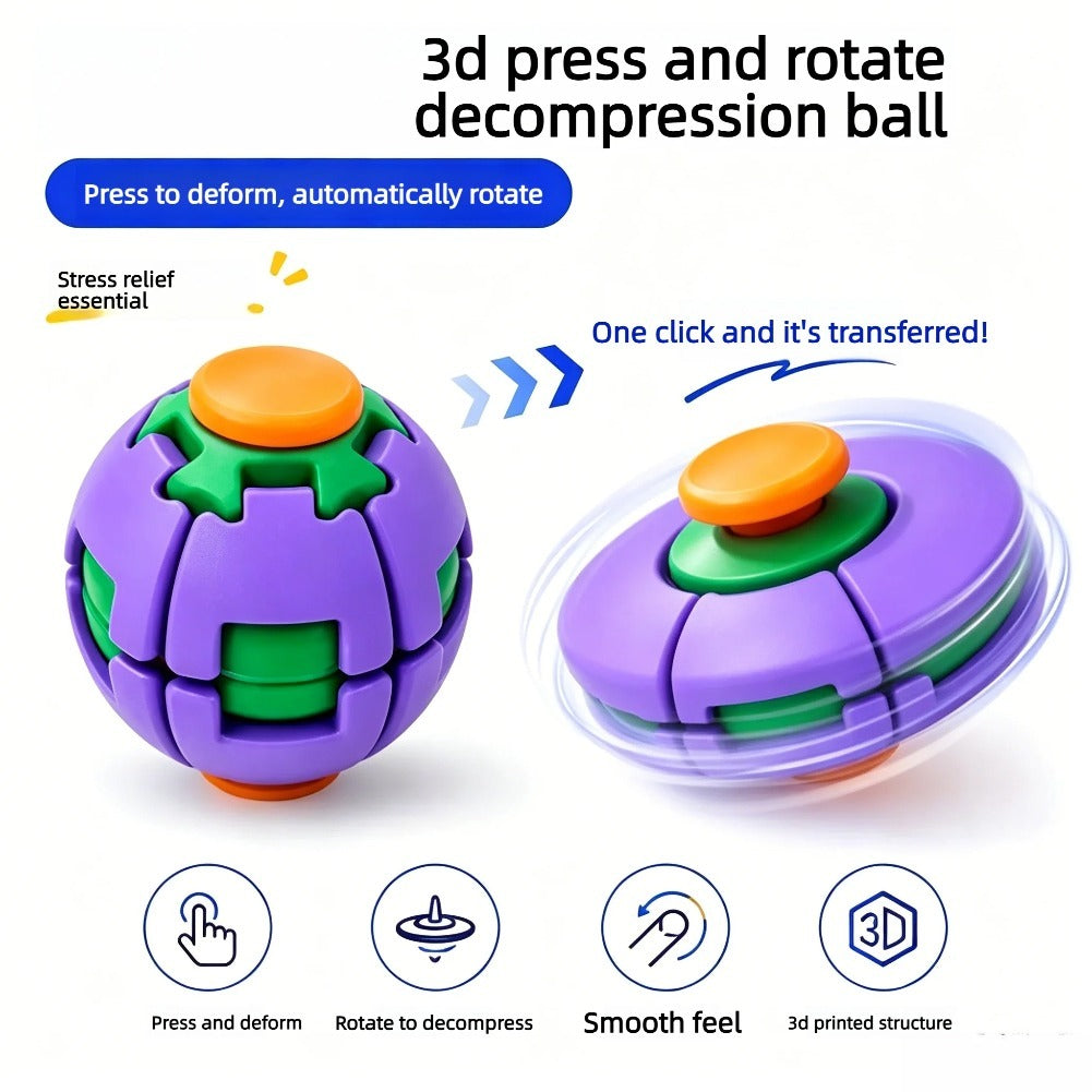 3D Fidget Spinner Ball – Stress Relief Sensory Toy