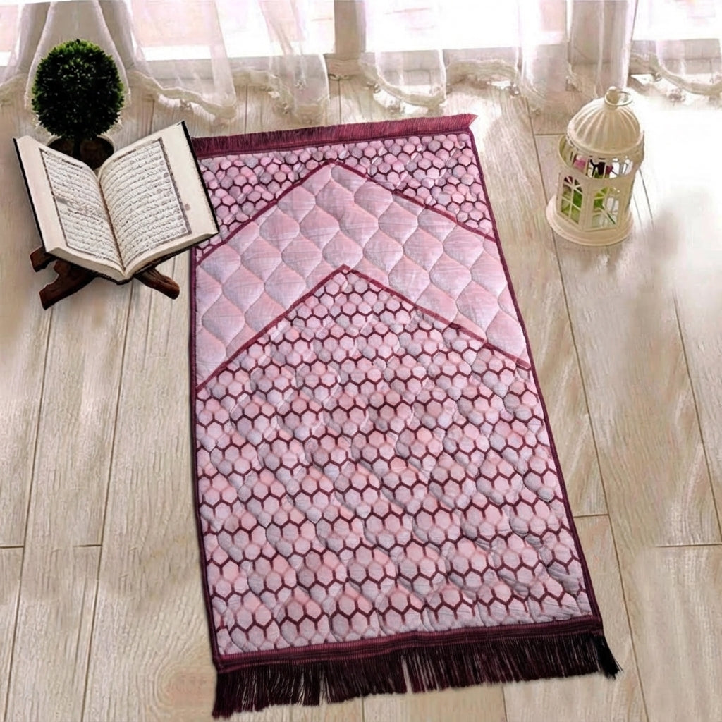 The Velvet Honeycomb Quilted Janamaz prayermat