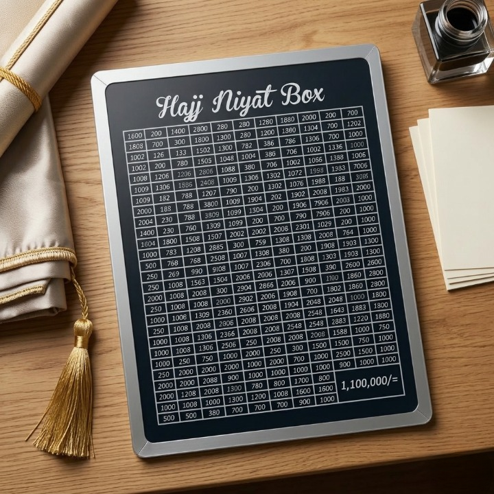 Hajj Niyat Box – Premium Islamic Savings Tracker