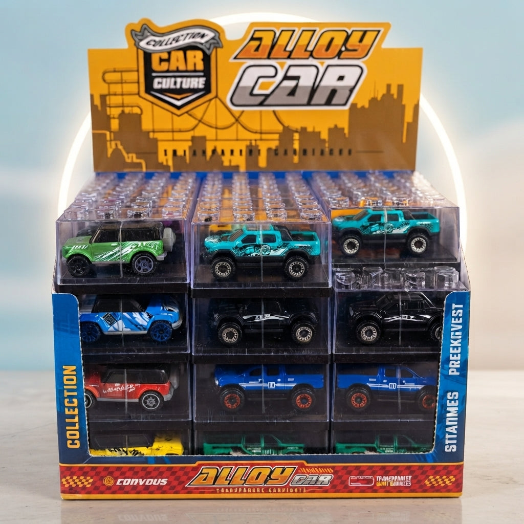Die Cast Alloy Car Toy – Transparent Block Carriage
