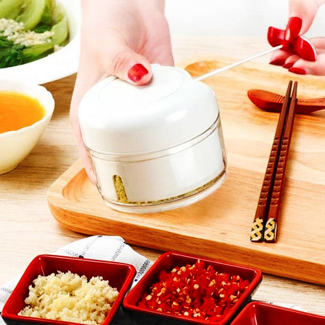 Mini Hand-Power Food Chopper & Meat Grinder