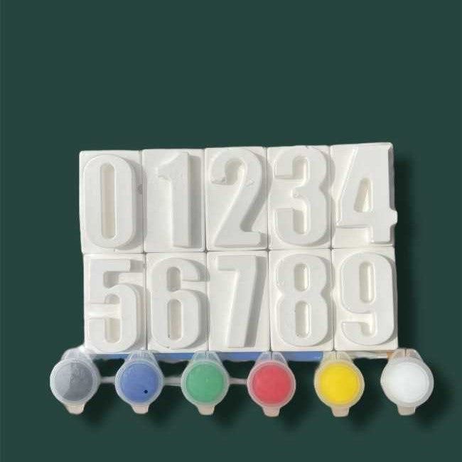 DIY 3D Plaster Painting Kit for Kids – Numbers & Shapes Art Set