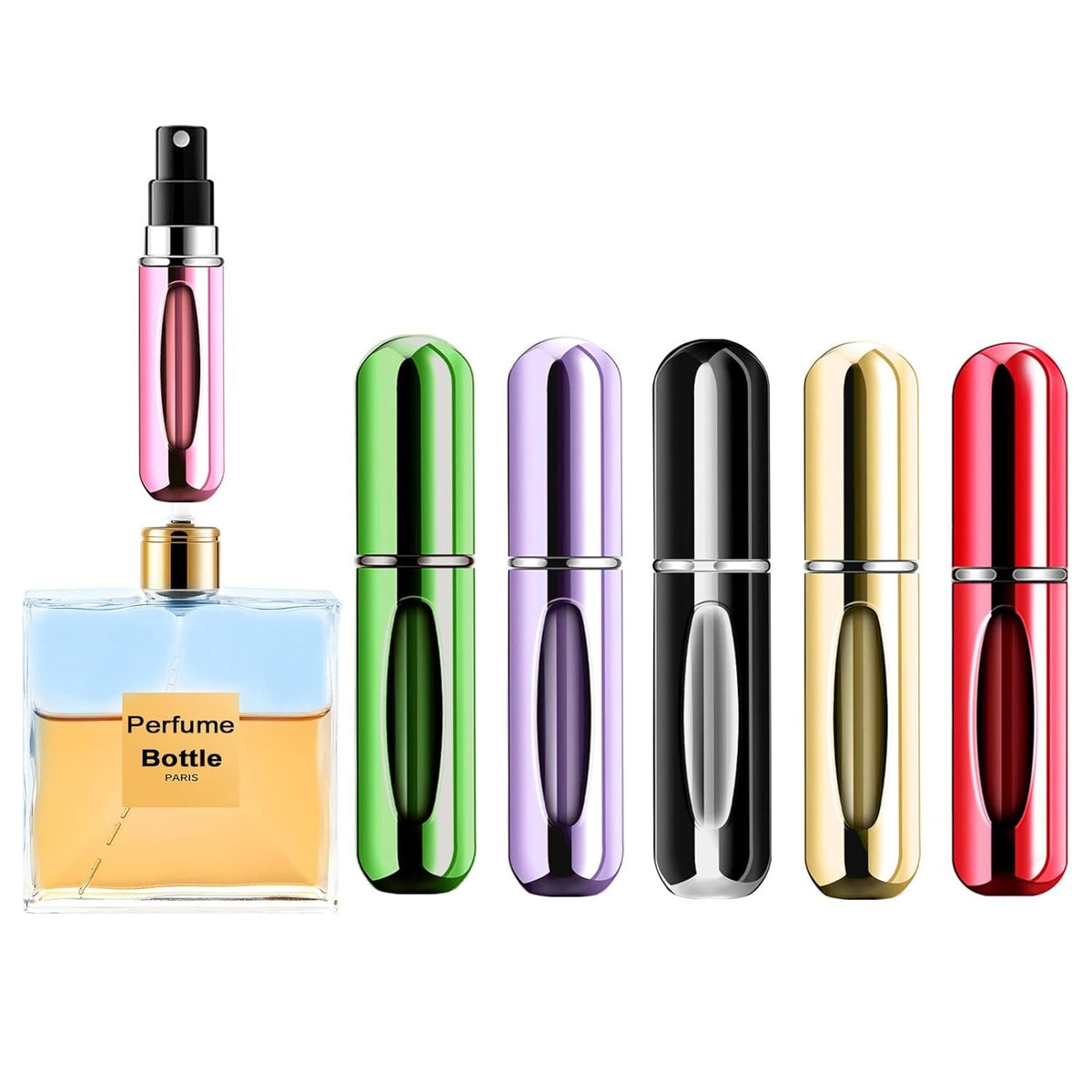 Pack of 2 - 5ml Metal Perfume Atomizer Spray Bottle
