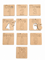 Wooden Number Learning Puzzle Set for Kids – Numbers 1 to 10