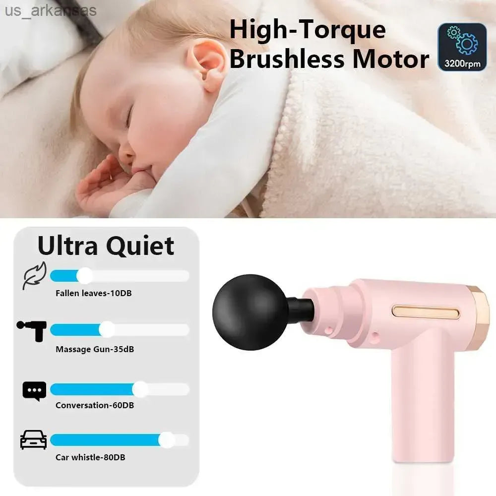 Smart Quiet Massage Gun with 4 Heads