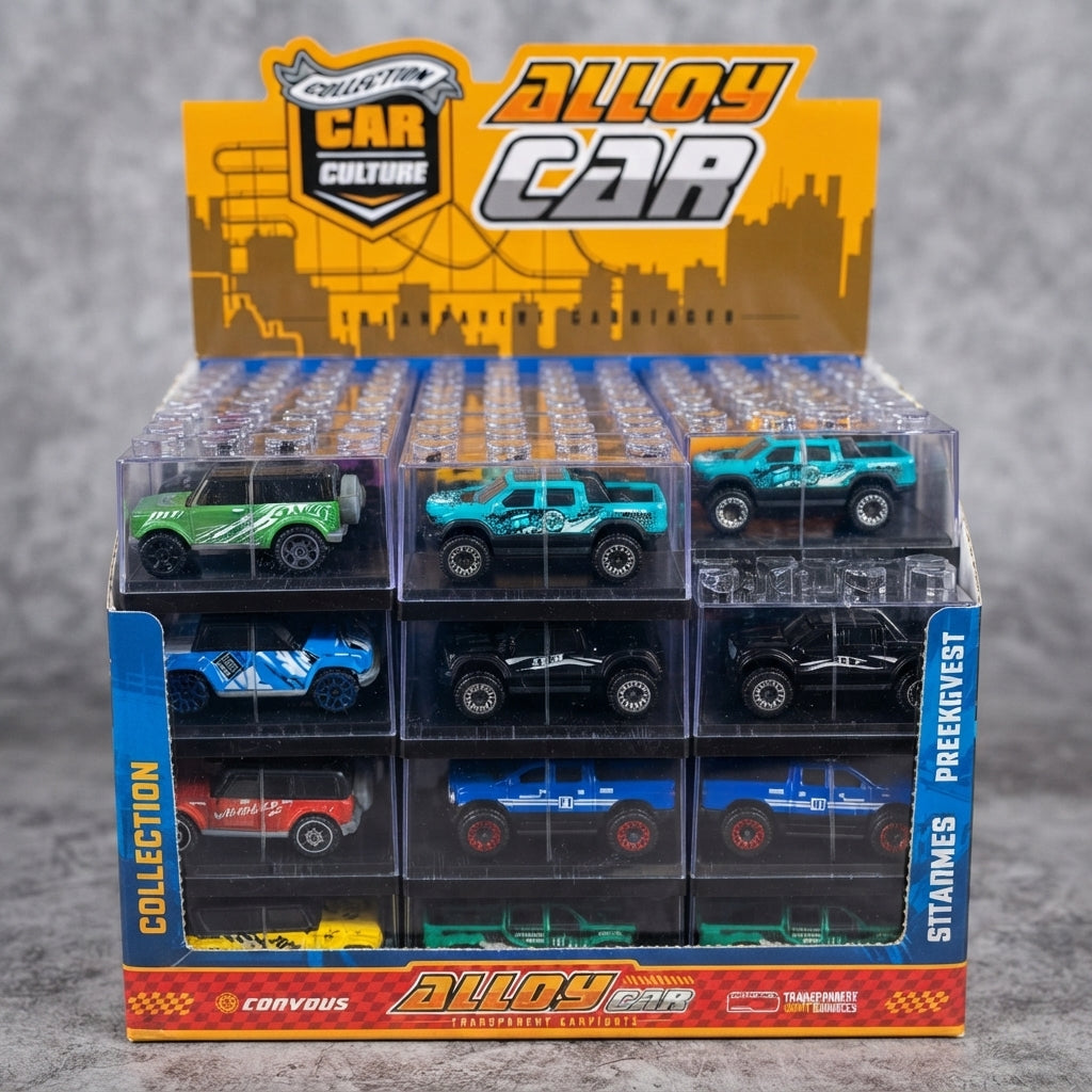 Die Cast Alloy Car Toy – Transparent Block Carriage