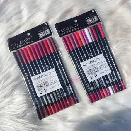 Huda Beauty Perfect Eye & Lip Liner - Set of 12pcs