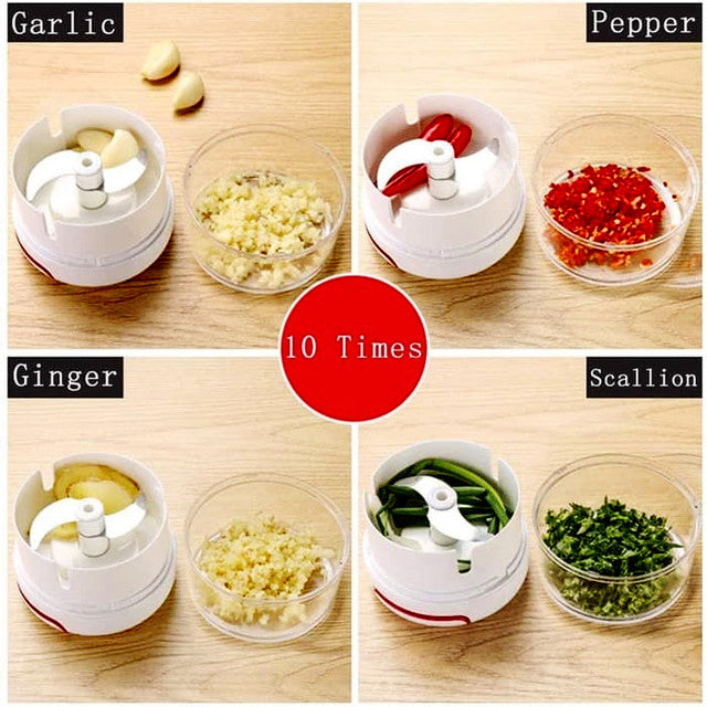 Mini Hand-Power Food Chopper & Meat Grinder