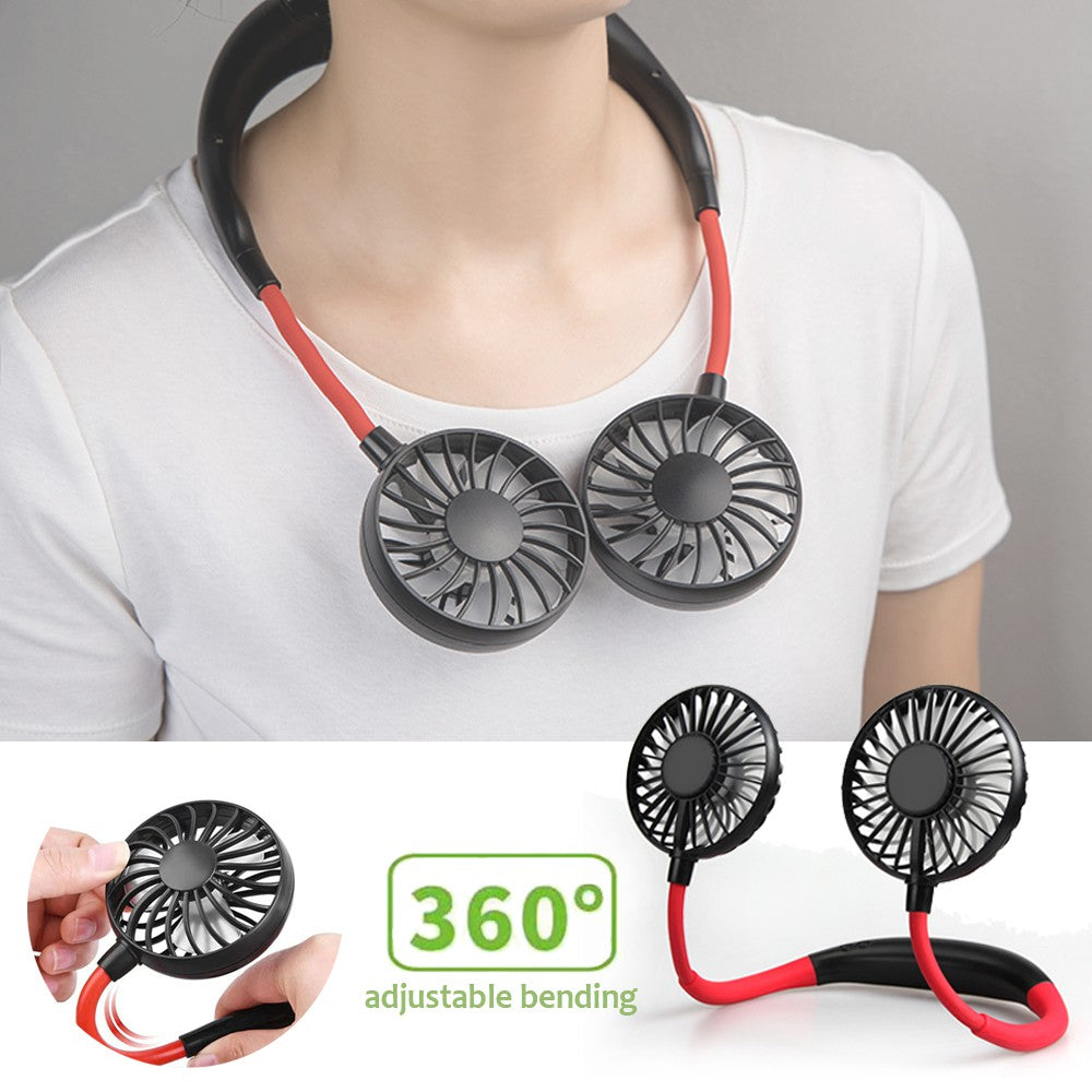 360° Adjustment USB Portable Hands-Free Neck Fan
