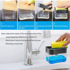 2-in-1 Dish Soap Dispenser with Sponge Caddy