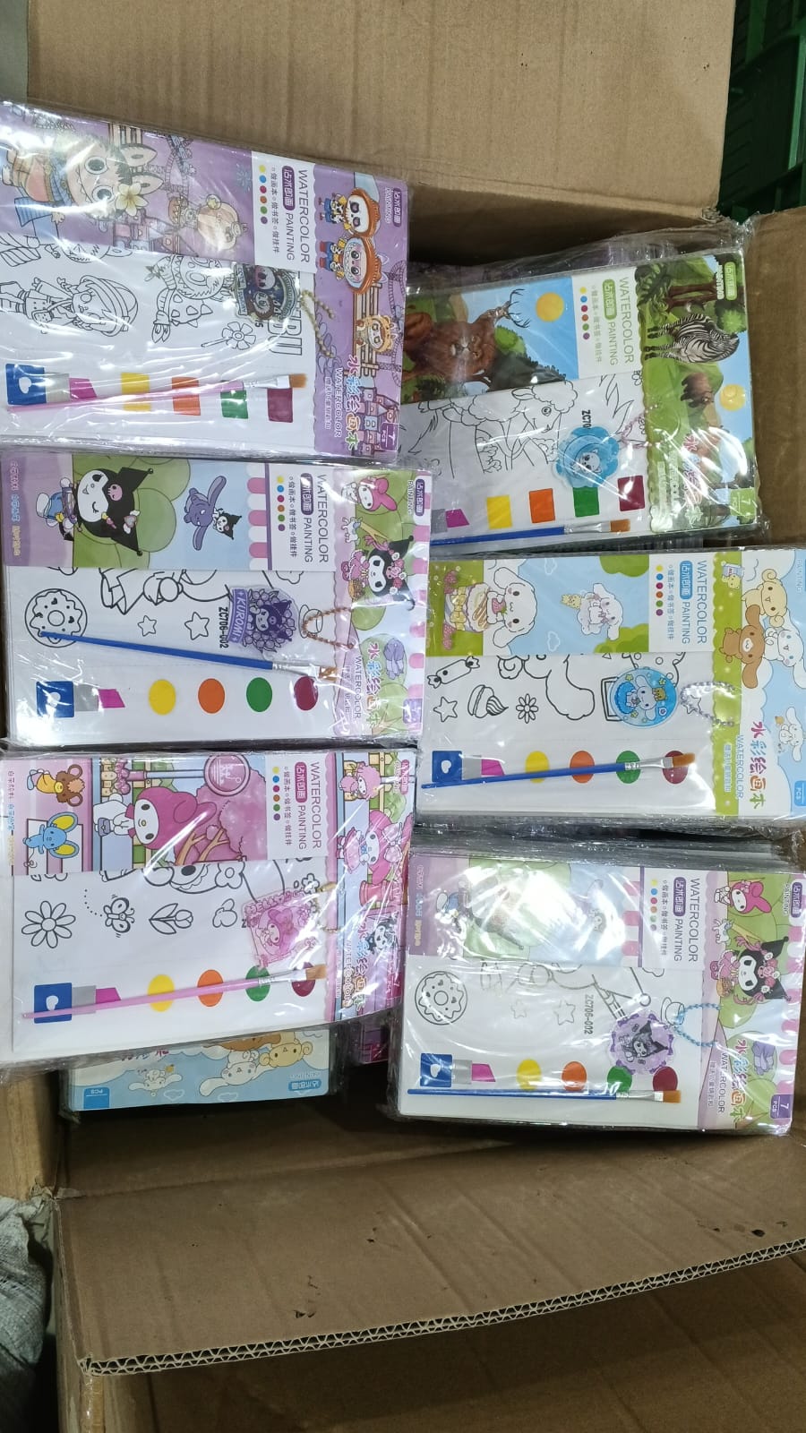 Kids Pocket Watercolor Painting Book 3-in-1