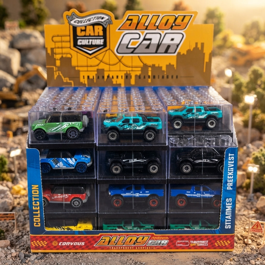 Die Cast Alloy Car Toy – Transparent Block Carriage