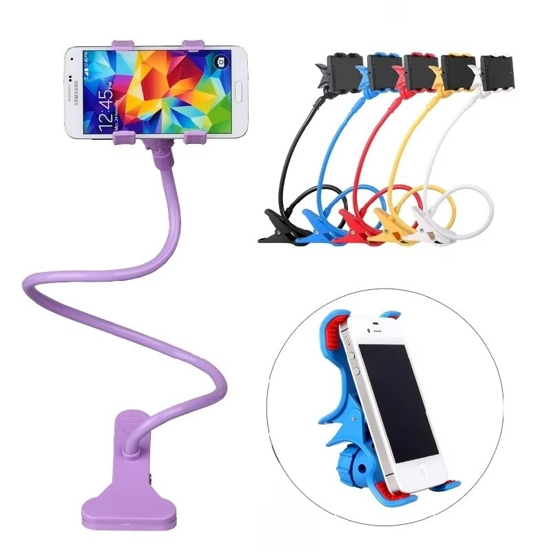 Flexible Gooseneck Phone Holder – 360° Rotation Desk Stand