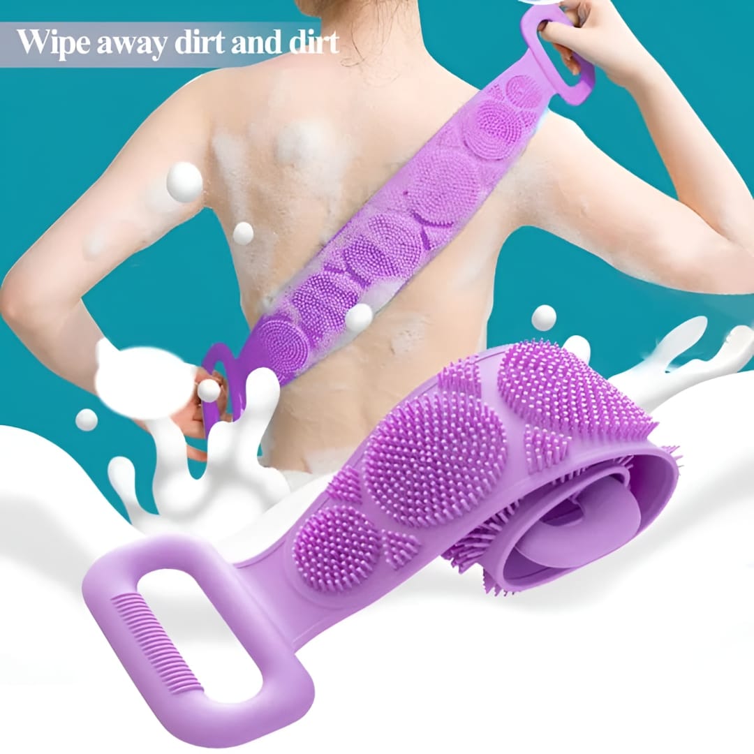Silicone Bath Brush & Back Scrubber Bundle