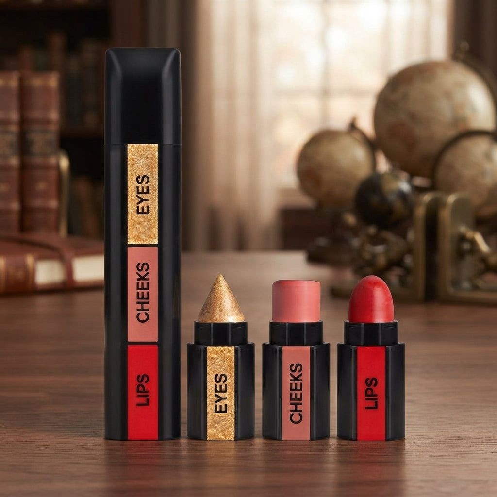 3 In 1 Makeup Stick With Eye Shadow, Blush & Lipstick