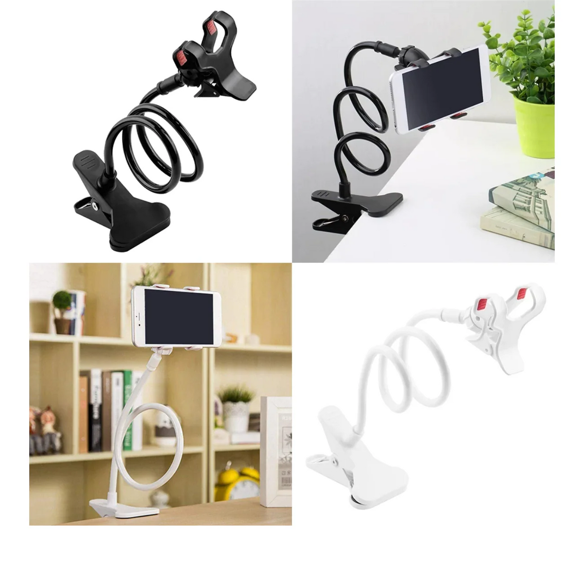 Flexible Gooseneck Phone Holder – 360° Rotation Desk Stand