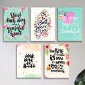 Set of 5 Motivational Wall Art Frames - MDF