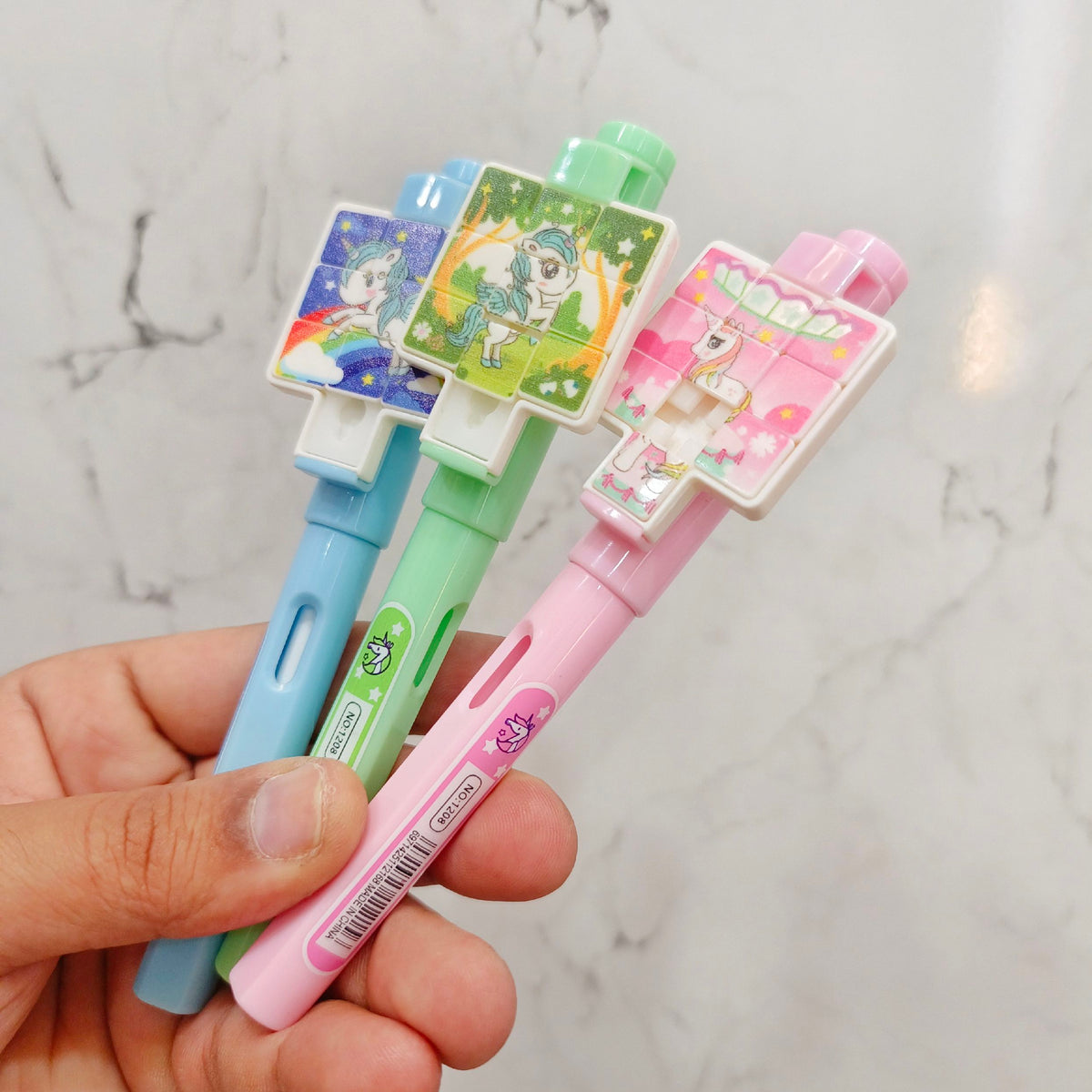 Mini Sliding Tile Puzzle Gel Pen for Kids