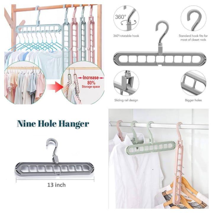 Magic 9-Hole Space Saving Closet Hanger Organizer