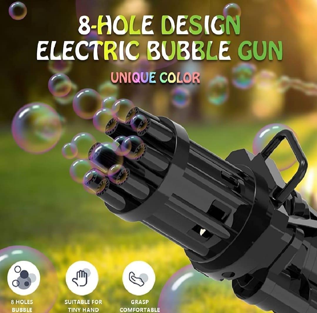 Electric Gatling Bubble Gun – 8-Hole Automatic Bubble Blaster