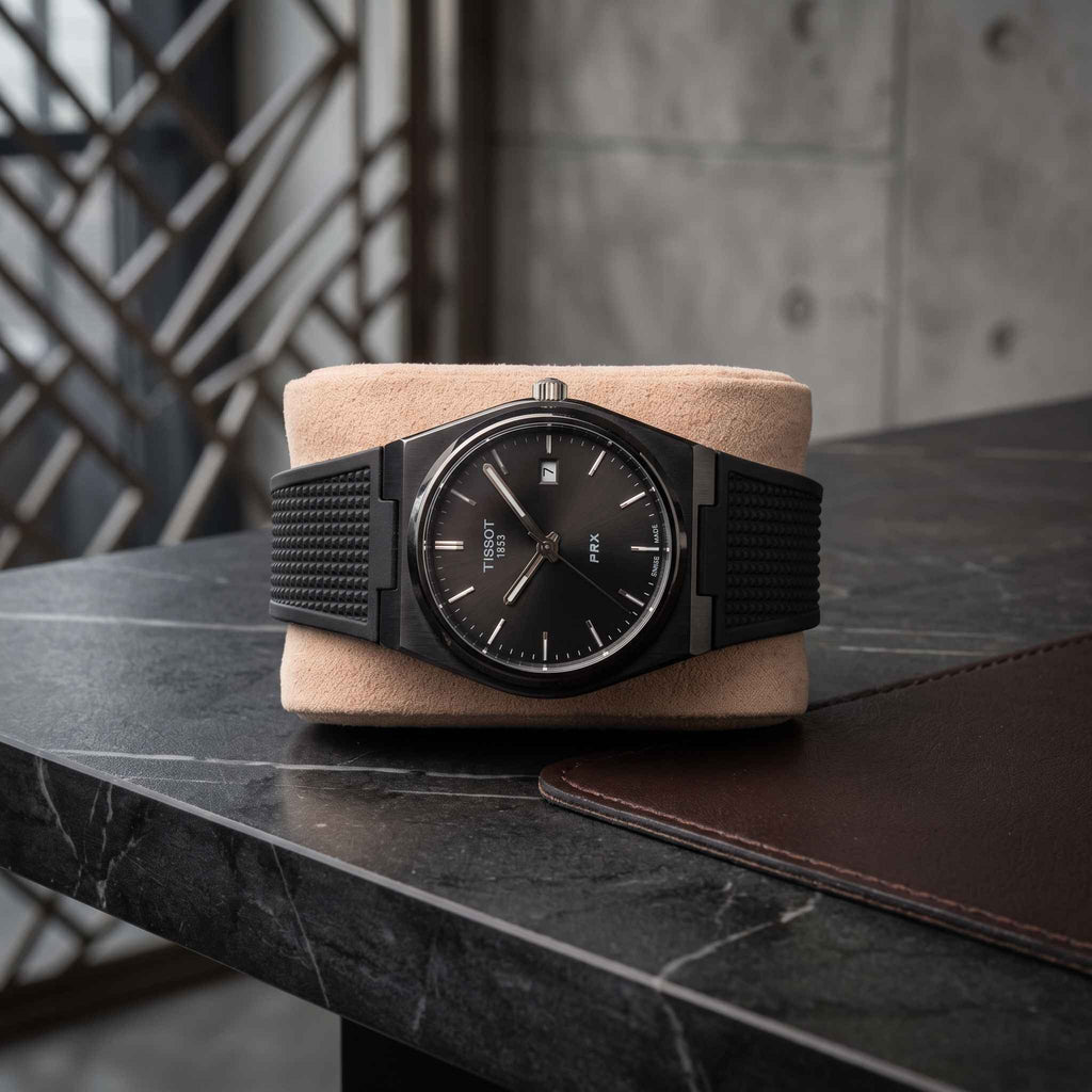 Premium Men's Watch with Rubber Strap & Date Display