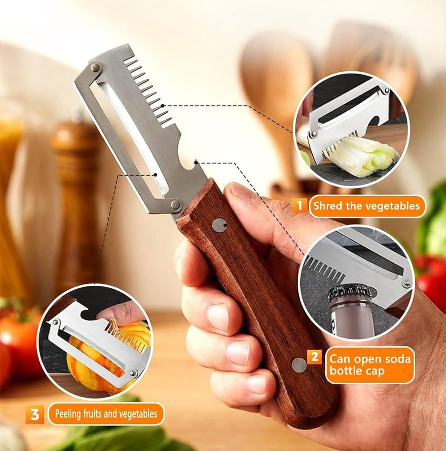 3-in-1 Stainless Steel Peeler Knife