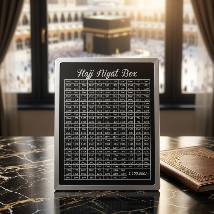 Hajj Niyat Box – Premium Islamic Savings Tracker