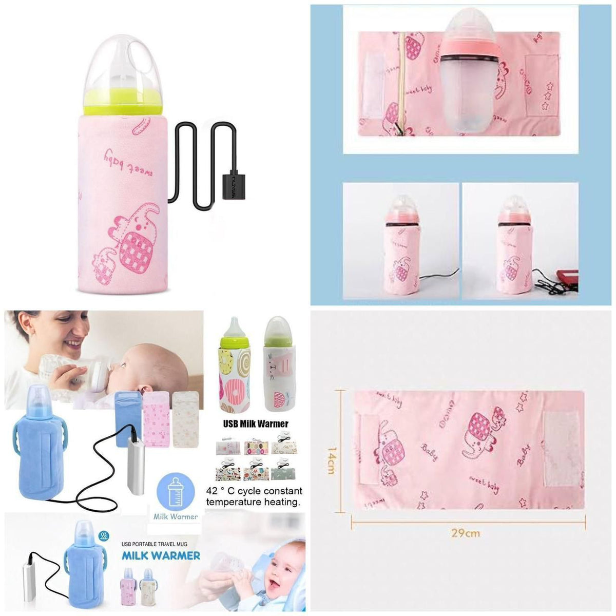 USB Portable Baby Milk Warmer Bag