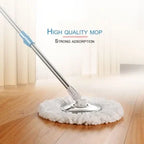 360 Rotating Spin Mop with Steel Bucket & Extra Refill
