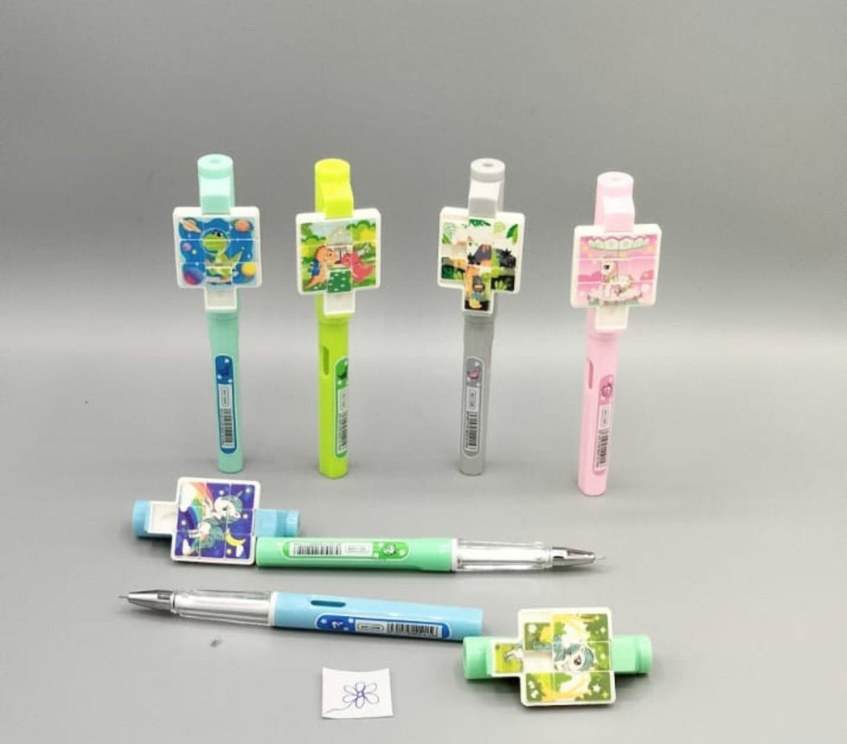 Mini Sliding Tile Puzzle Gel Pen for Kids