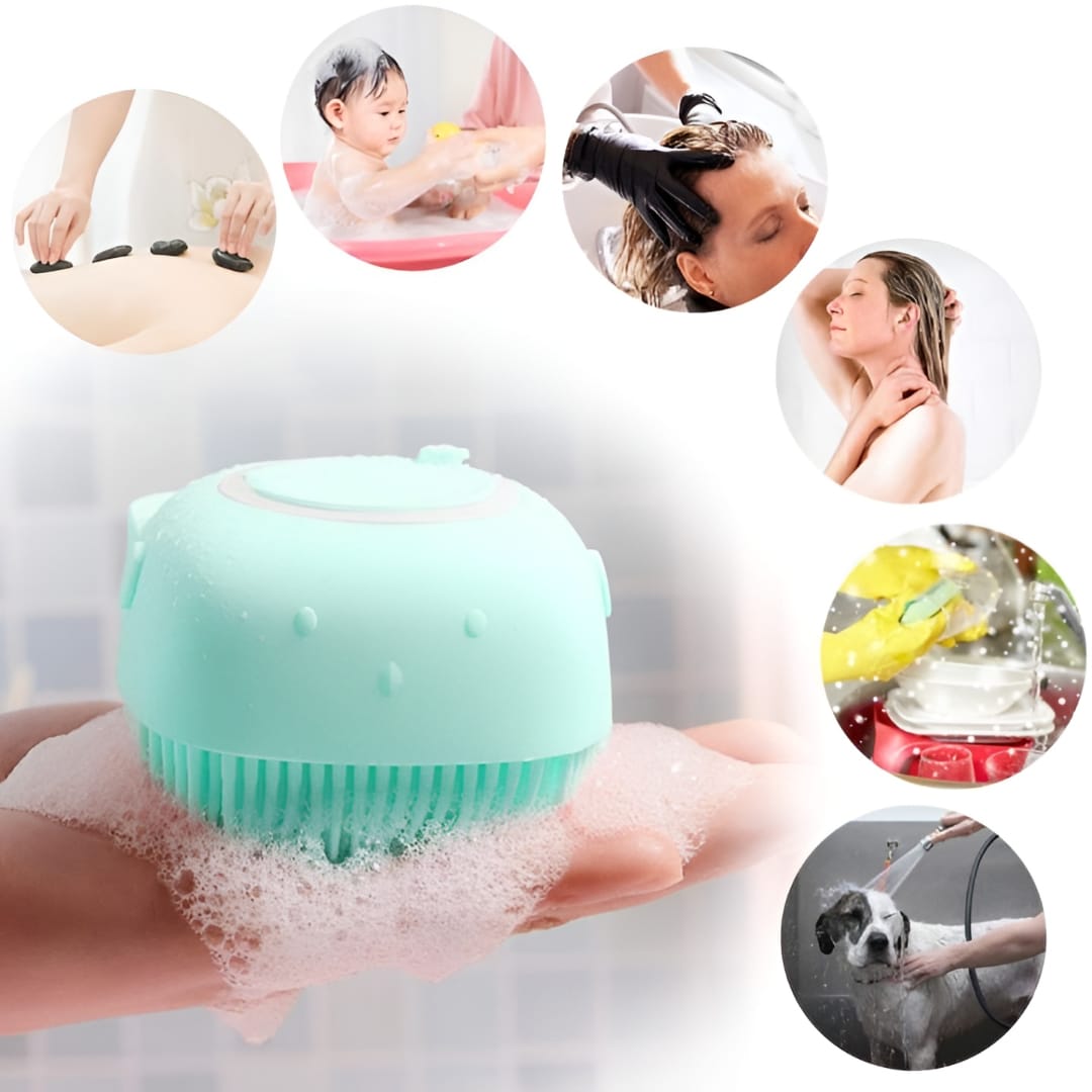 Silicone Bath Brush & Back Scrubber Bundle