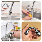 360° Rotating Long Faucet – Anti-Splash Flexible Kitchen Tap Extender