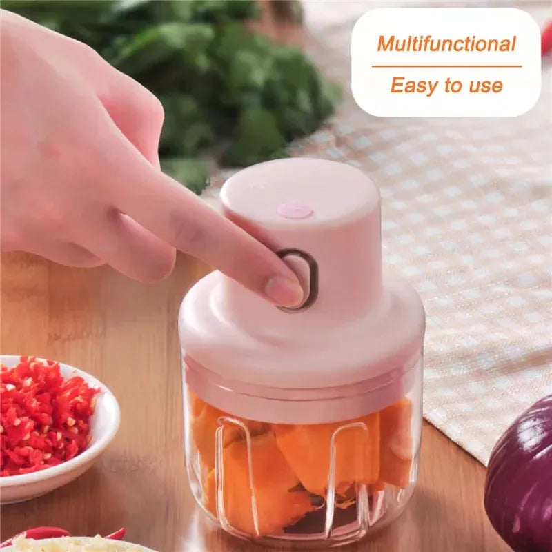 250ML Pink USB Wireless Electric Garlic Masher