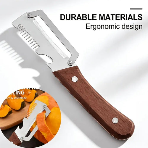 3-in-1 Stainless Steel Peeler Knife