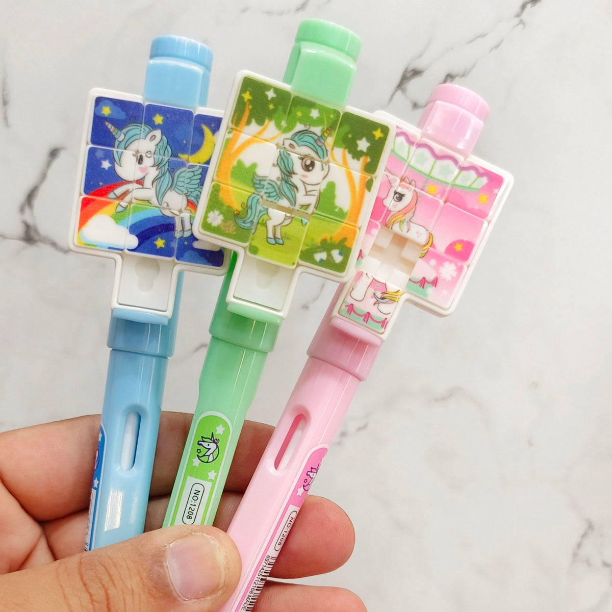 Mini Sliding Tile Puzzle Gel Pen for Kids