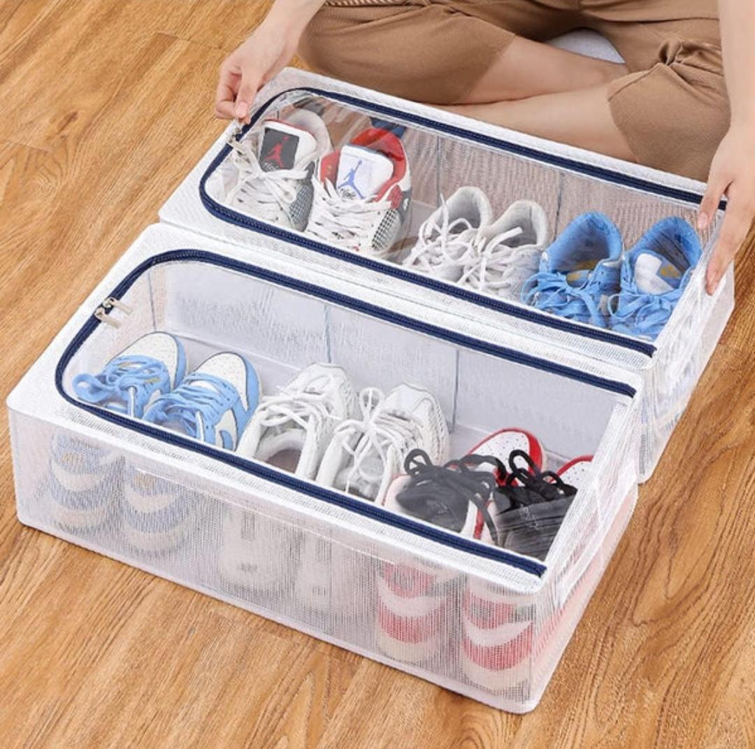 Non-Woven Shoe Storage Box with Steel Frame